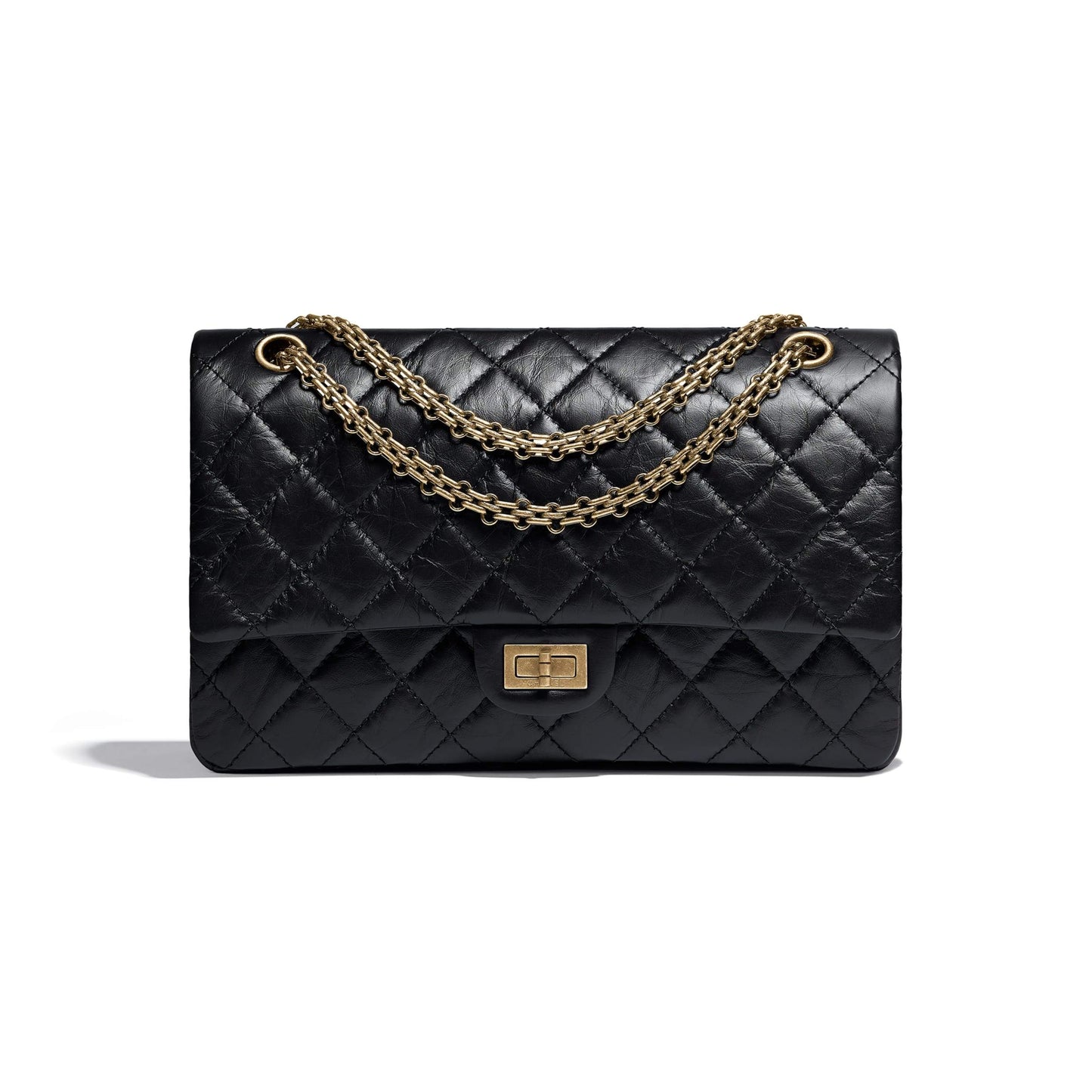 Chanel 2.55 HandBag Aged Calfskin Black