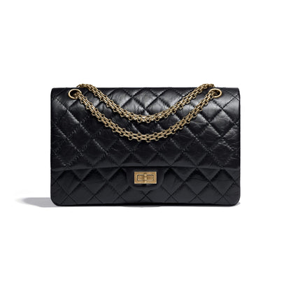 Chanel 2.55 HandBag Aged Calfskin Black