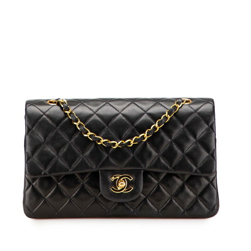 Chanel Matelasse Coco Mark W Flap Lambskin Shoulder Bag