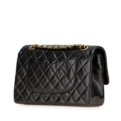 Chanel Matelasse Coco Mark W Flap Lambskin Shoulder Bag