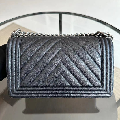 *Like New* Caviar Boy Chevron Old Medium 25CM Dark Blue No 26