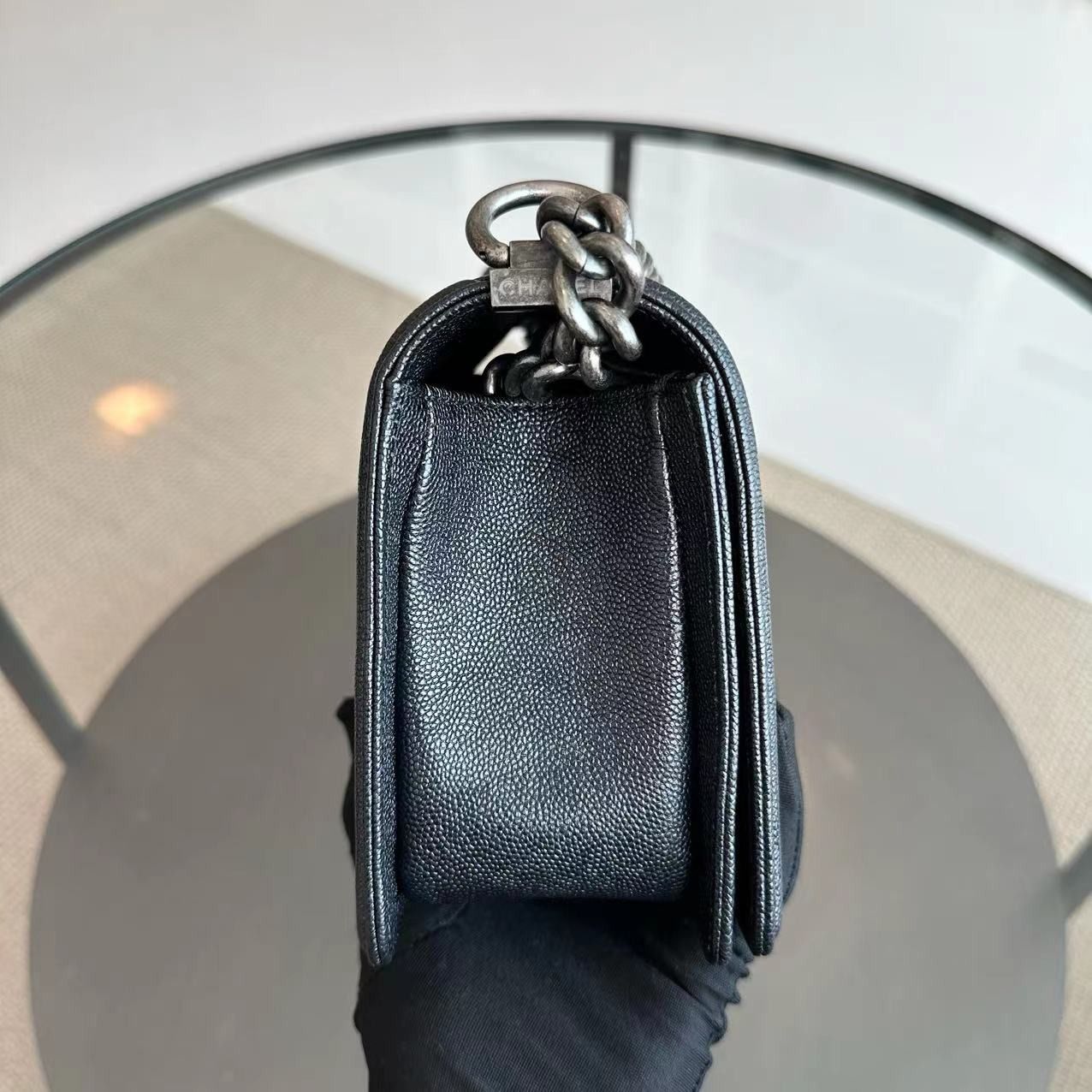 *Like New* Caviar Boy Chevron Old Medium 25CM Dark Blue No 26