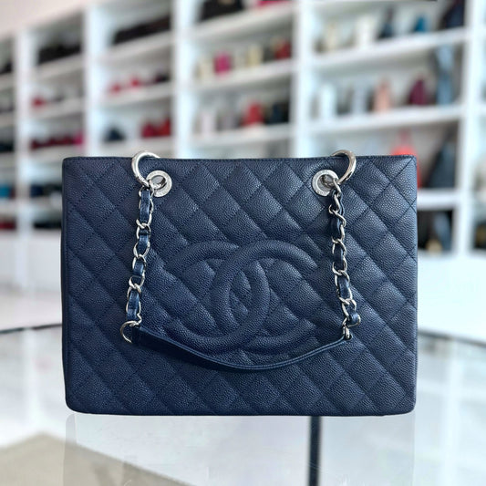 *Like New* Caviar GST Grand Shopping Tote Dark Blue No 19