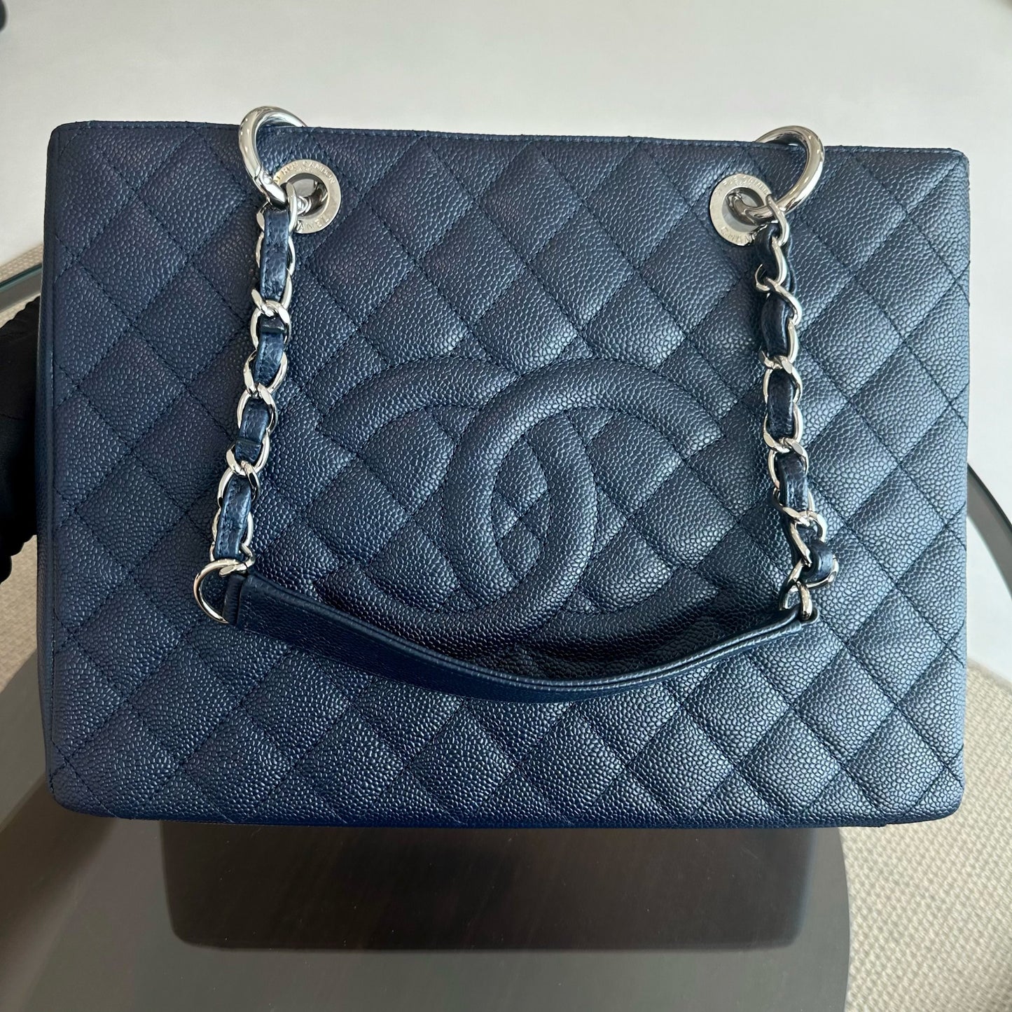 *Like New* Caviar GST Grand Shopping Tote Dark Blue No 19