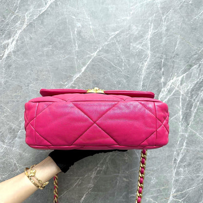 *Like New Full Set* C19 Small Goatskin Hot Pink GHW No 29