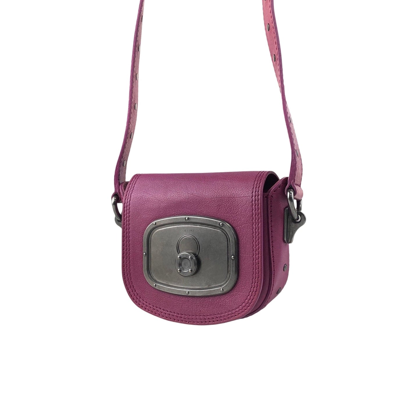 CELINE Stud Small Shoulder bag Pink Vintage hvizvp
