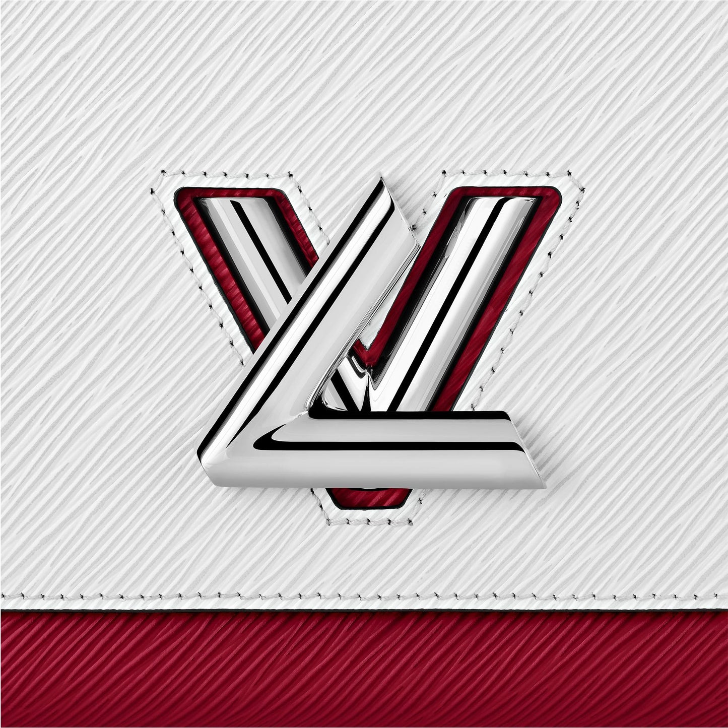 LV Twist MM Epi Blanc/Scarlet