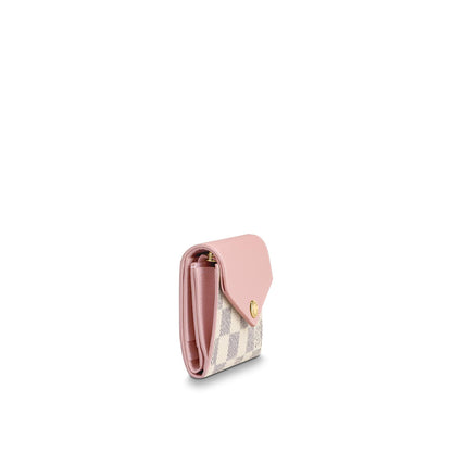 LV Zoé Wallet Damier Azur Eau de Rose Pink
