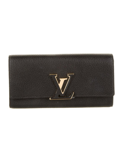 LOUIS VUITTON TAURILLON LEATHER PORTEFEIULLE CAPUCCINE WALLET