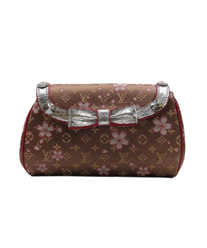 Louis Vuitton Monogram Cherry Blossom Satin Brown Griotte DXBS3700