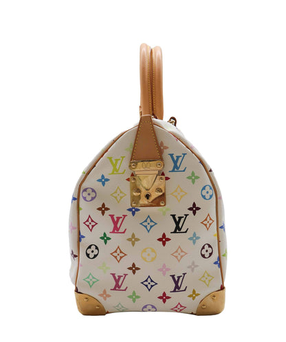LOUIS VUITTON Monogram Multicolor Keepall 45 Boston Bag White M92641 Auth 79258A DXBS2490