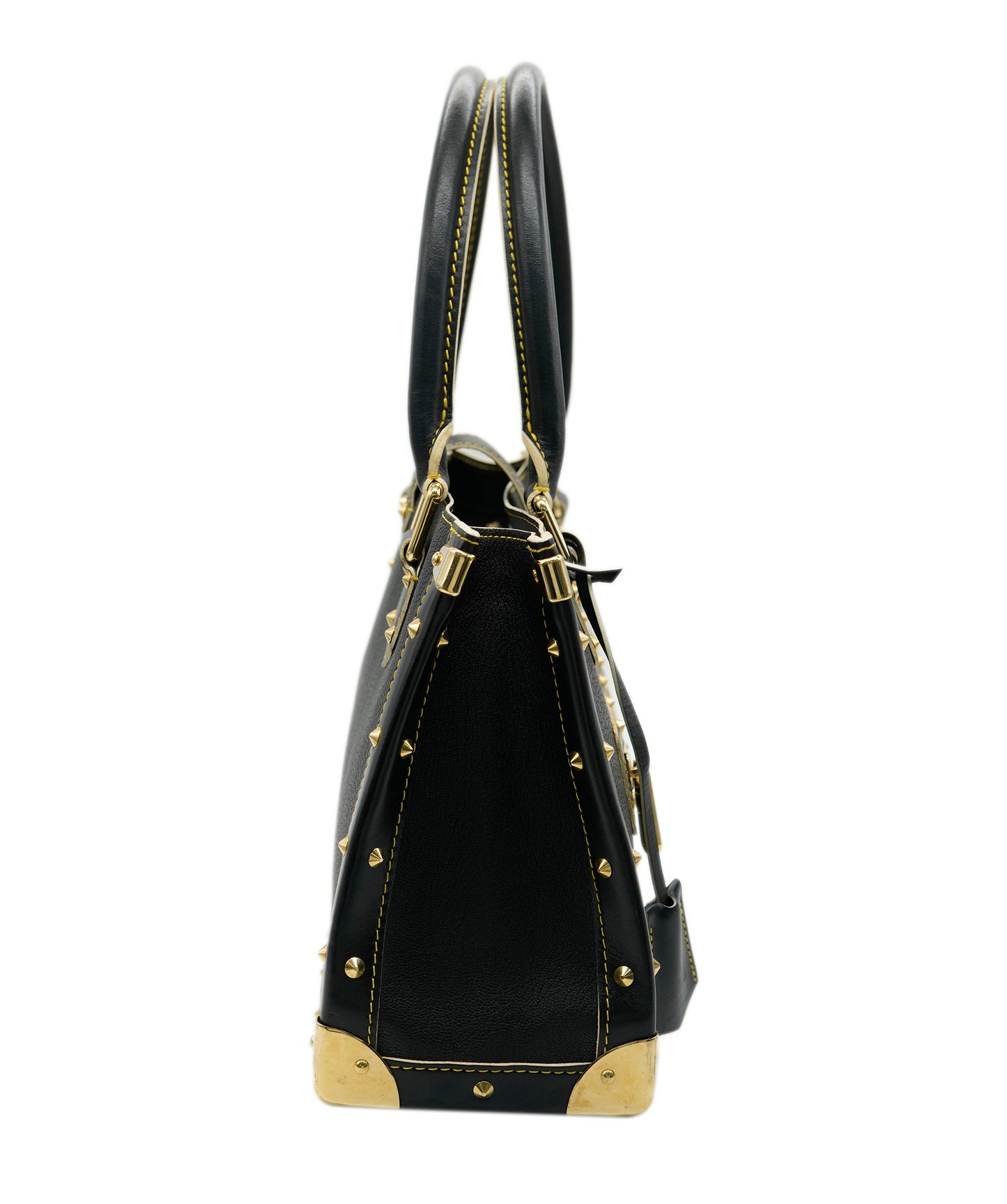 Louis Vuitton Black Leather Tote Bag  AGC3016