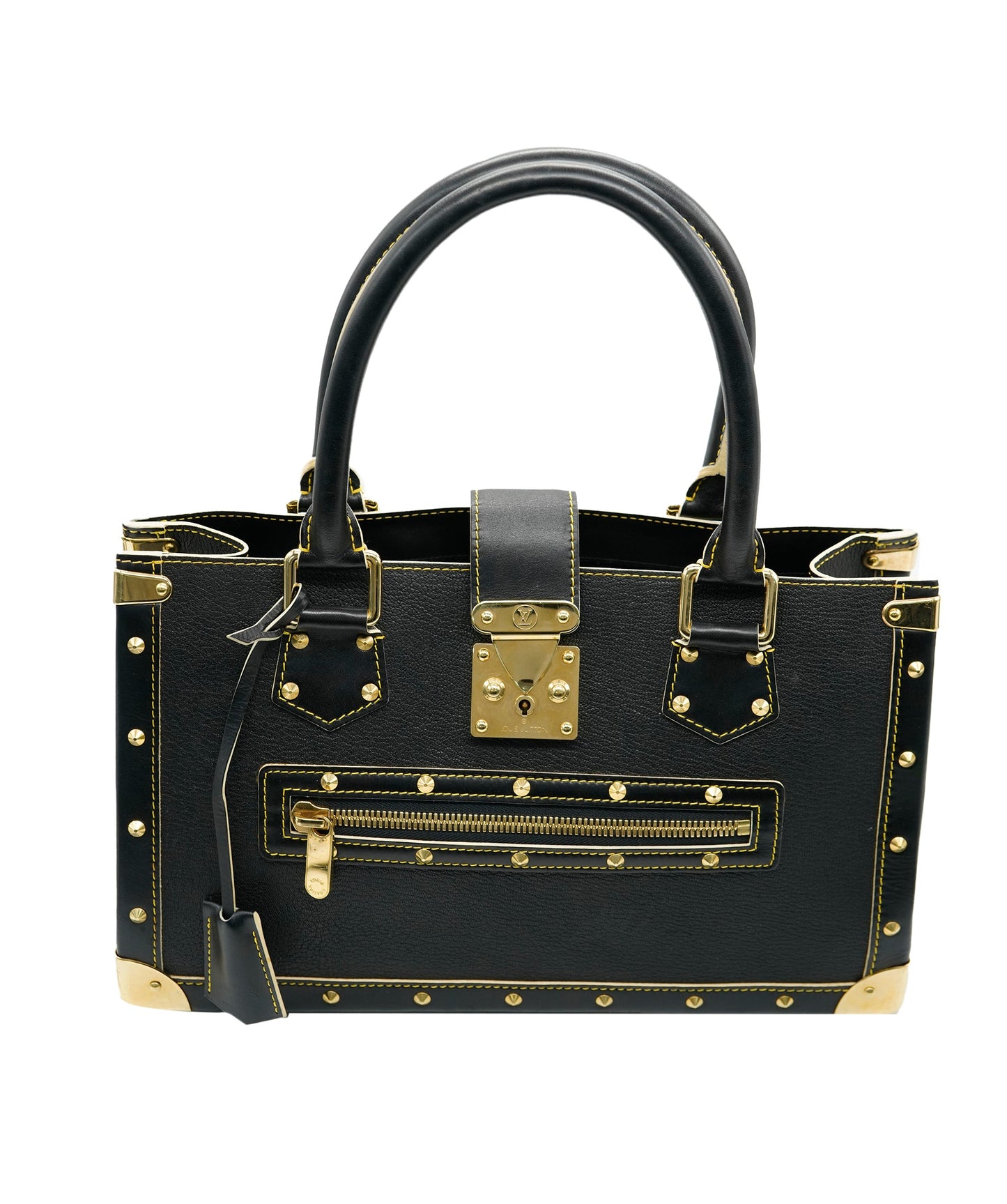 Louis Vuitton Black Leather Tote Bag  AGC3016