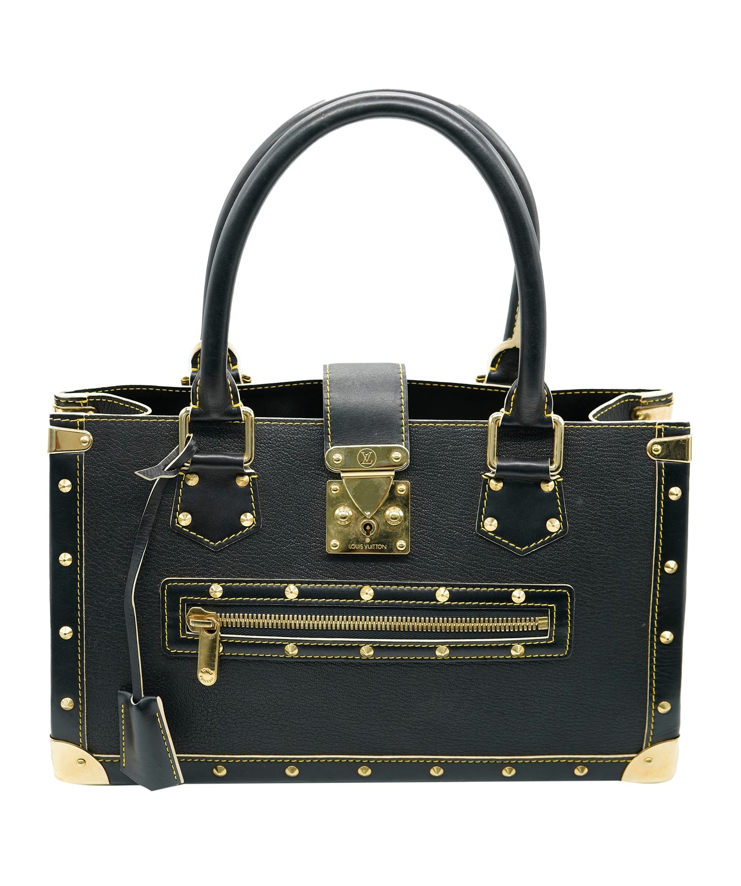 Louis Vuitton Black Leather Tote Bag  AGC3016