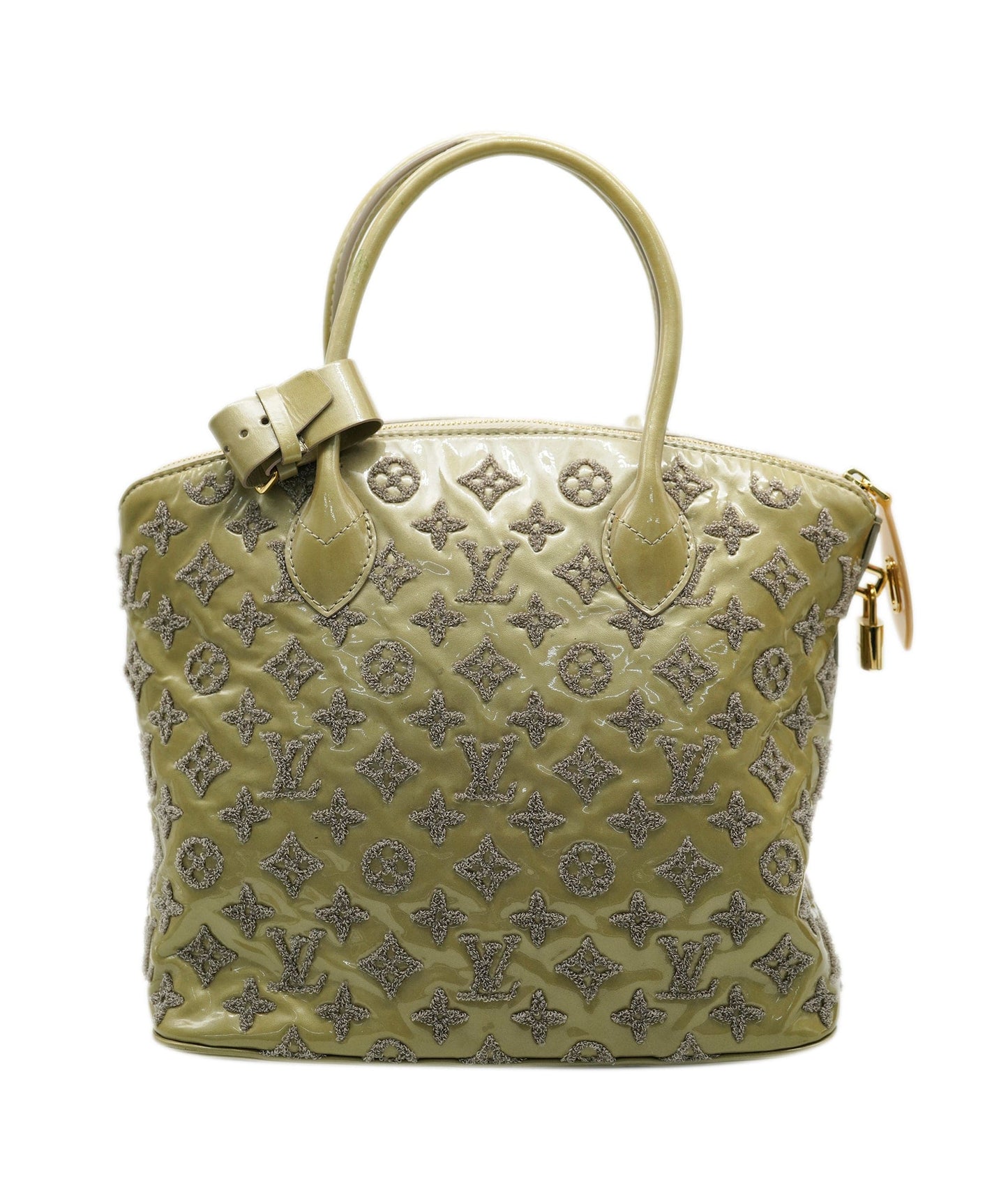 Louis Vuitton grey patent monnogrammed bag  AVC1962