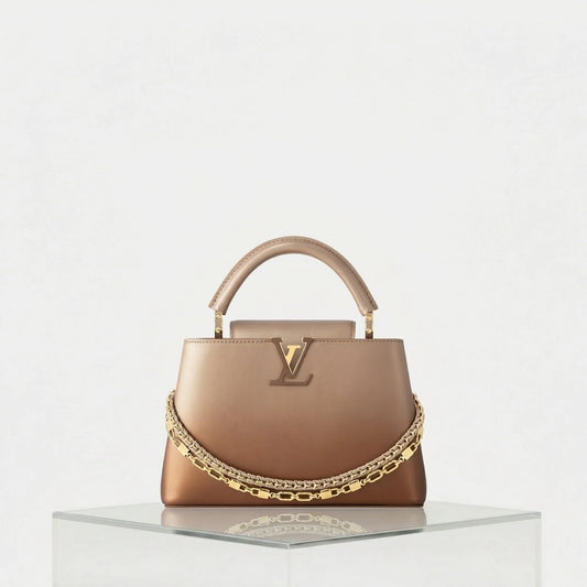Capucines BB Handbag Sprayed Lambskin Leather