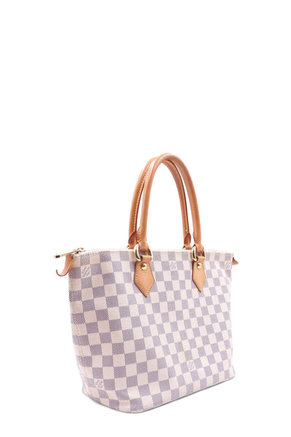 Damier Azur Saleya PM White Brown