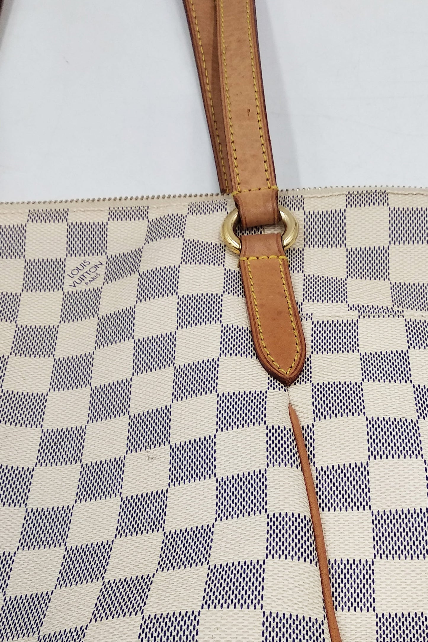 Damier Azur Totally PM White