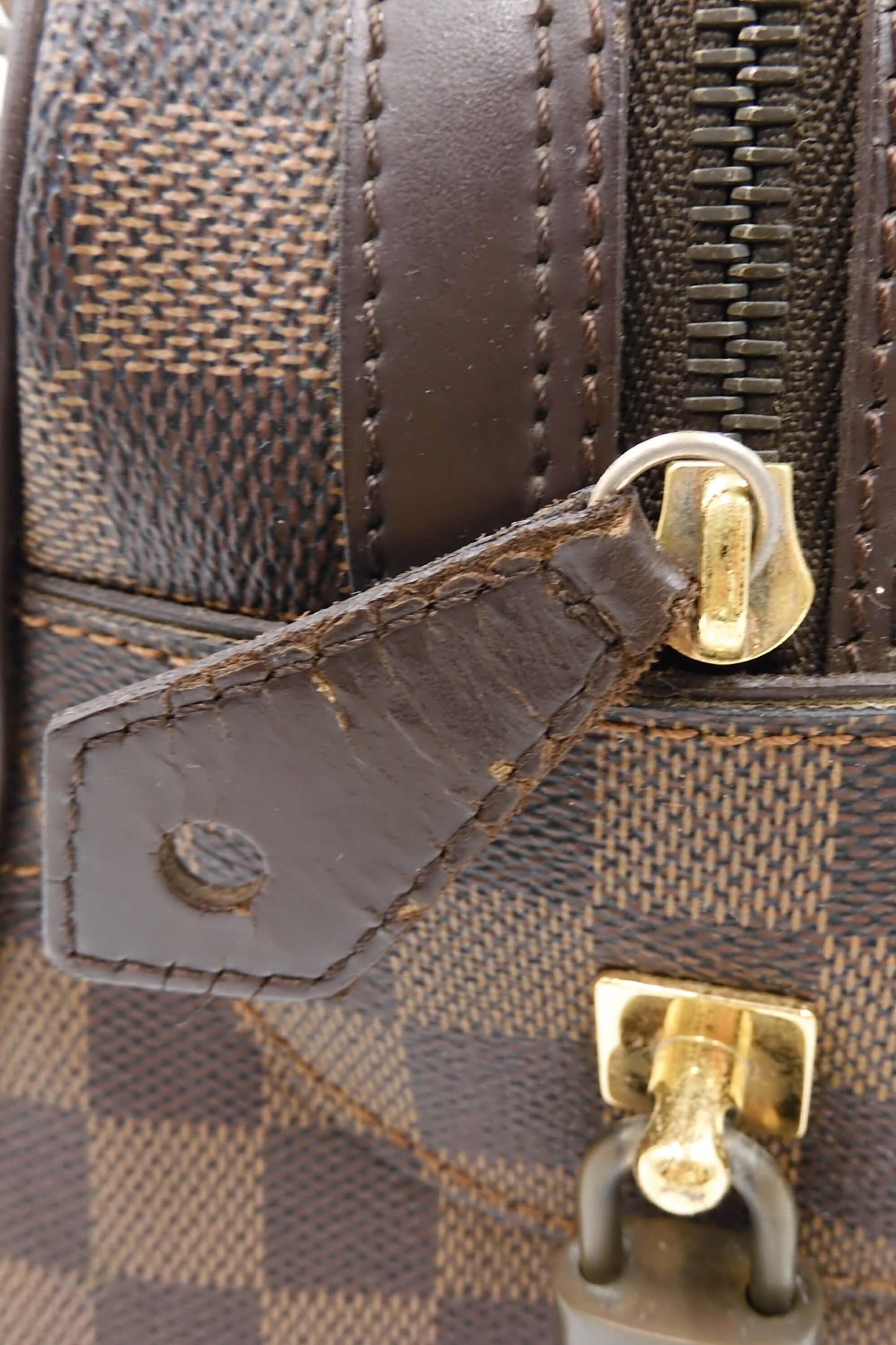 Damier Ebene Duomo Handle Bag Brown