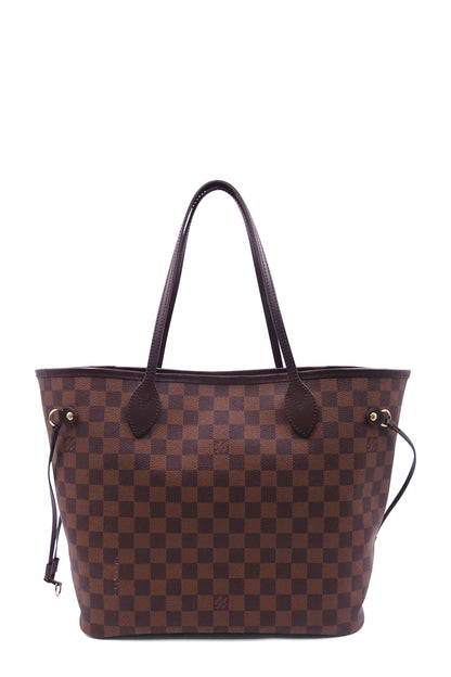 Damier Ebene Neverfull MM with Pouch Brown
