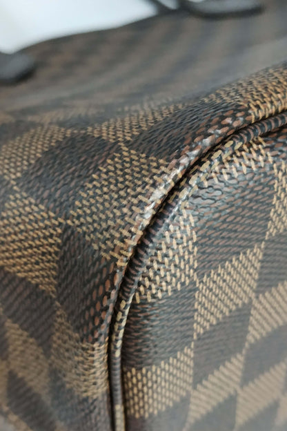 Damier Ebene Neverfull MM with Pouch Brown