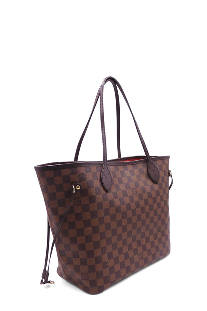 Damier Ebene Neverfull MM with Pouch Brown