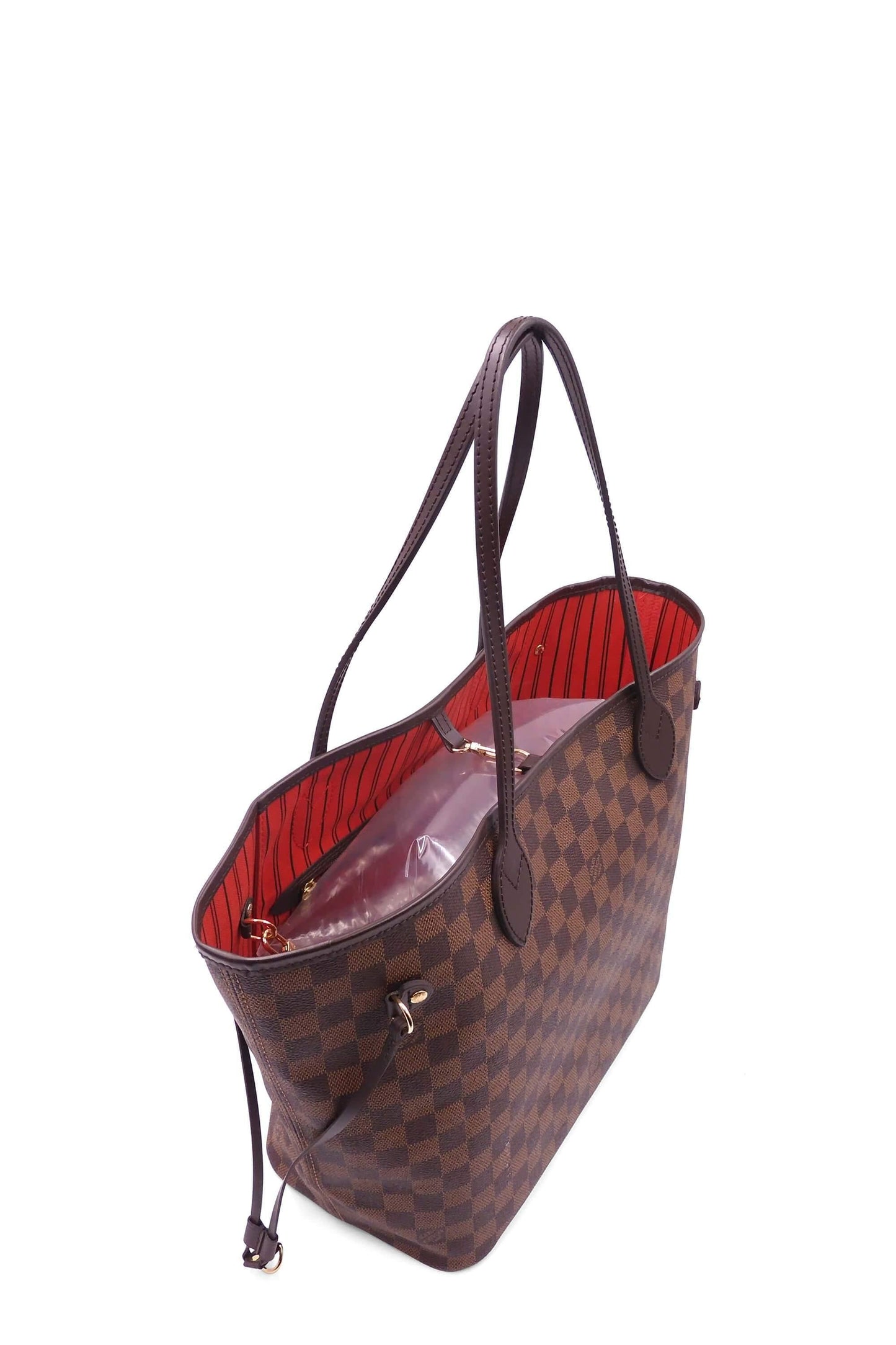 Damier Ebene Neverfull MM with Pouch Brown