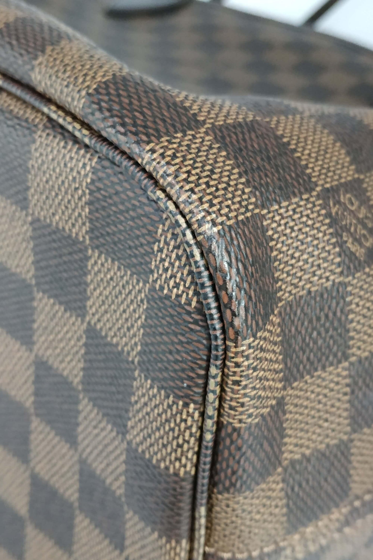 Damier Ebene Neverfull MM with Pouch Brown