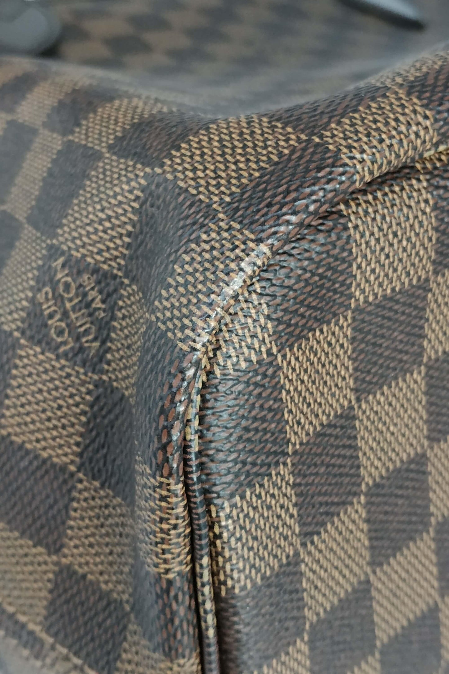 Damier Ebene Neverfull MM with Pouch Brown