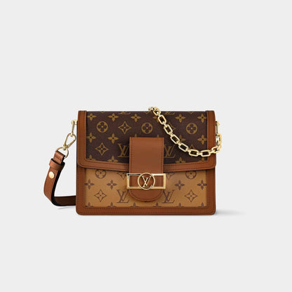 Dauphine MM Bag Monogram and Monogram Reverse Coated Canvas