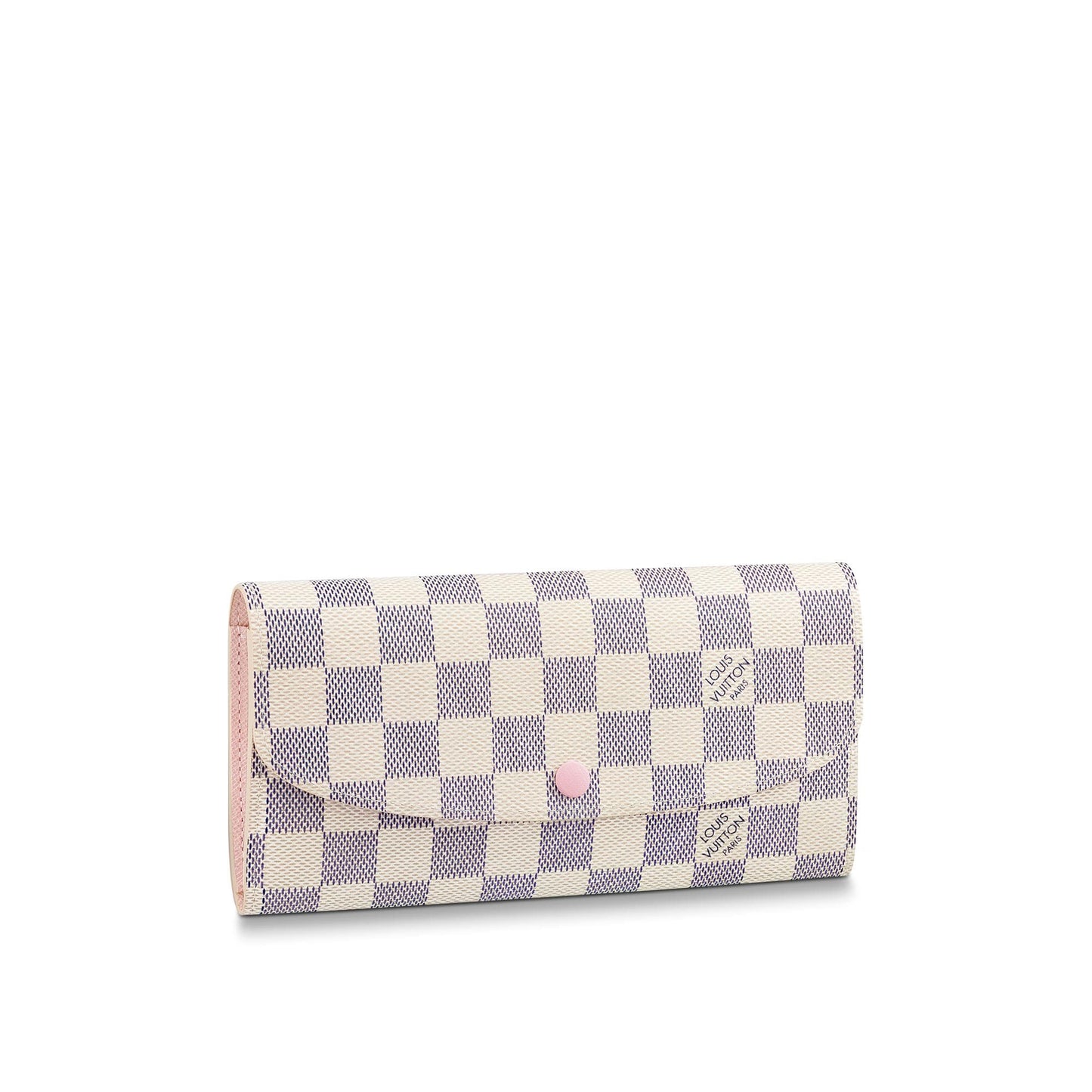 Louis Vuitton Damier Azur Emilie Wallet Rose Ballerine