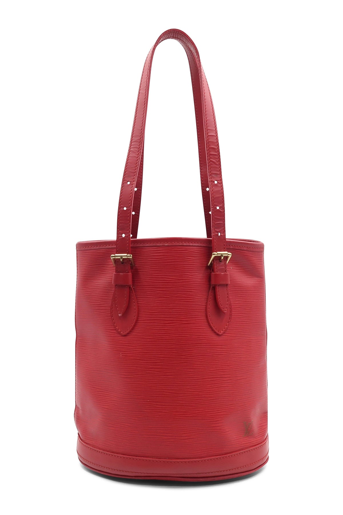 Epi Petit Bucket Tote Red
