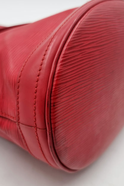 Epi Petit Bucket Tote Red