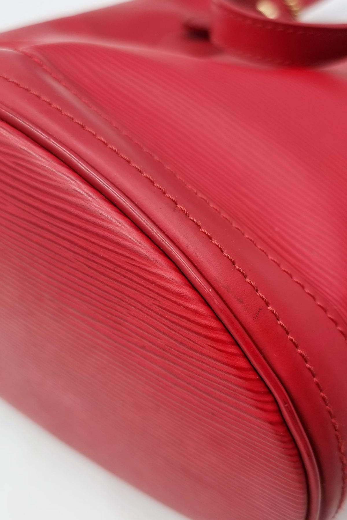Epi Petit Bucket Tote Red