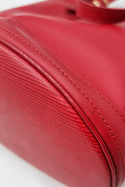 Epi Petit Bucket Tote Red