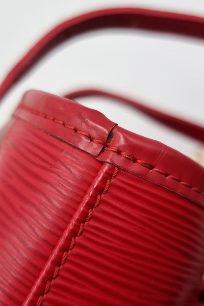 Epi Petit Bucket Tote Red