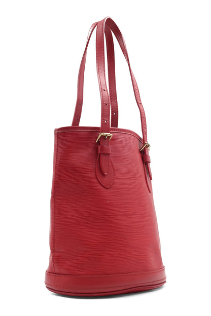 Epi Petit Bucket Tote Red