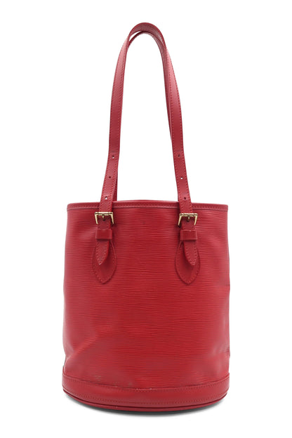 Epi Petit Bucket Tote Red