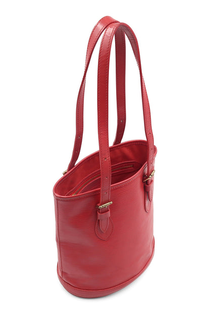 Epi Petit Bucket Tote Red