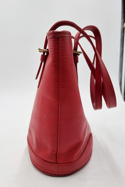 Epi Petit Bucket Tote Red