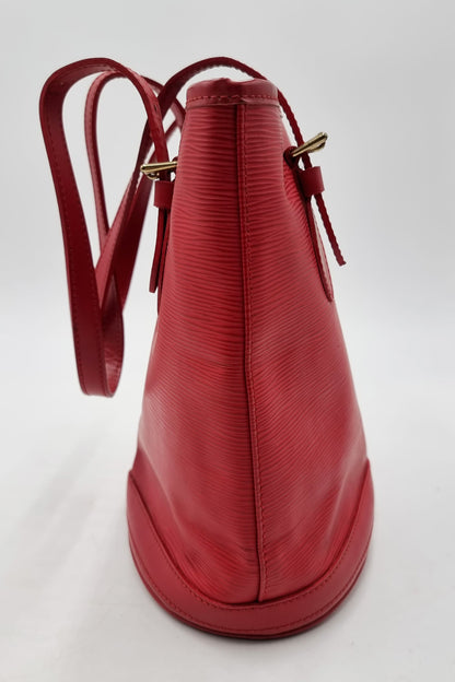 Epi Petit Bucket Tote Red