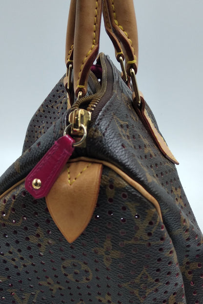 Limited Edition Perforated Speedy 30 Brown Fuschia