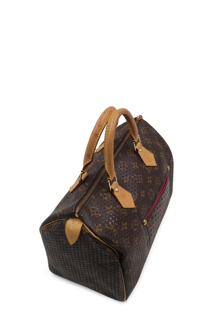 Limited Edition Perforated Speedy 30 Brown Fuschia