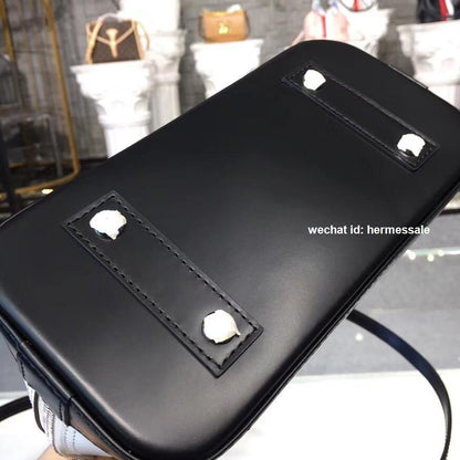 LV Alma BB Epi Leather Two-Tone White