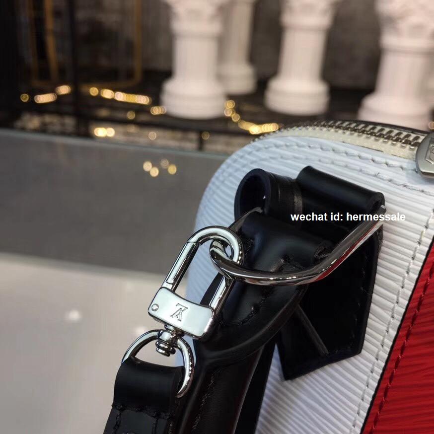 LV Alma BB Epi Leather Two-Tone White