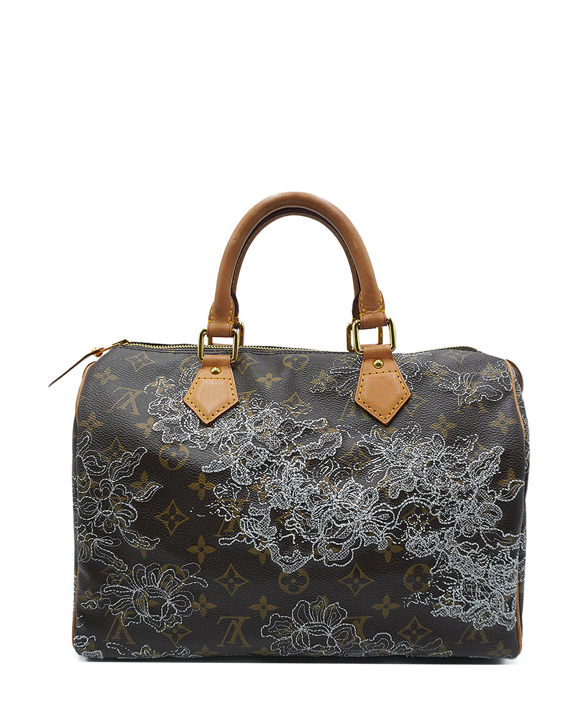 Monogram Dentelle Speedy 30 Brown Silver Multicolor