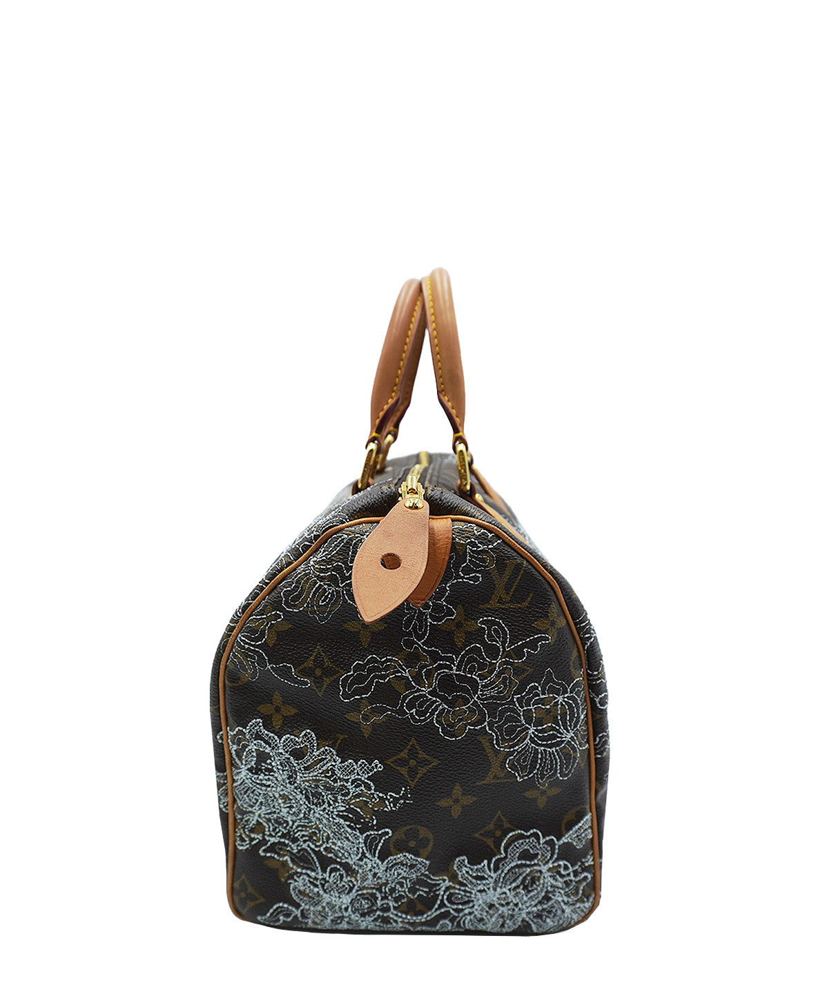 Monogram Dentelle Speedy 30 Brown Silver Multicolor