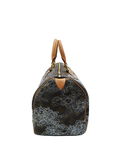 Monogram Dentelle Speedy 30 Brown Silver Multicolor