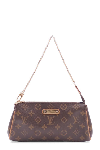 Monogram Eva Clutch on Strap Brown