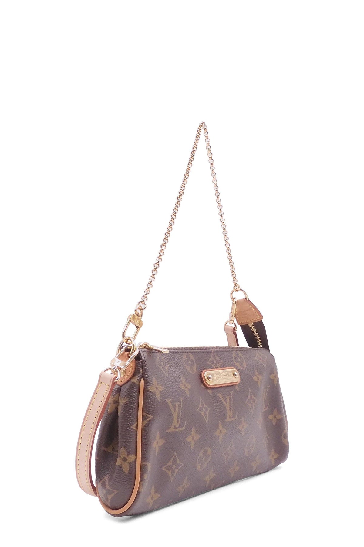 Monogram Eva Clutch on Strap Brown